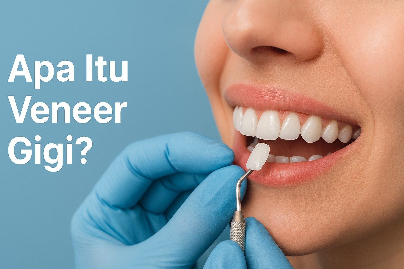 Proses pemasangan veneer gigi porselen di klinik Pondok Gigi Jakarta.